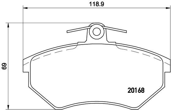BREMBO Sada brzdových platničiek kotúčovej brzdy P85015