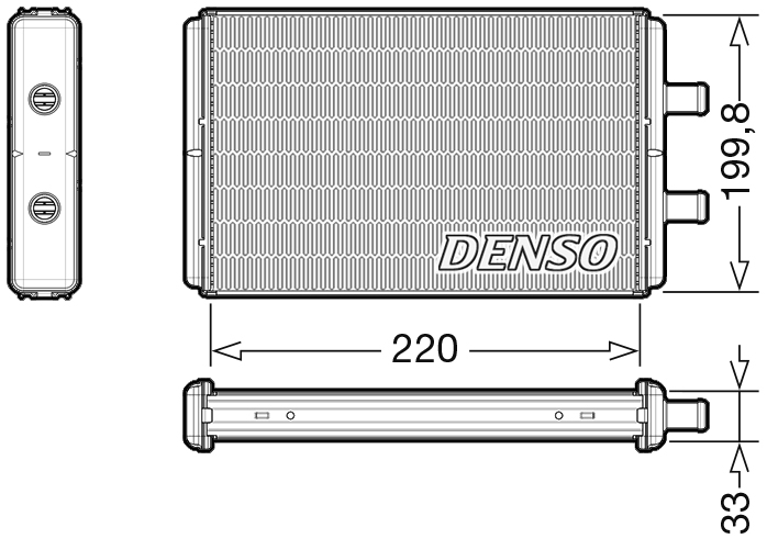 Kurenie - DENSO Výmenník tepla vnútorného kúrenia DRR12016