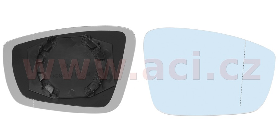 sklo zpětného zrcátka s plastovým držákem (ŠKODA, VW) P ACI 5701832